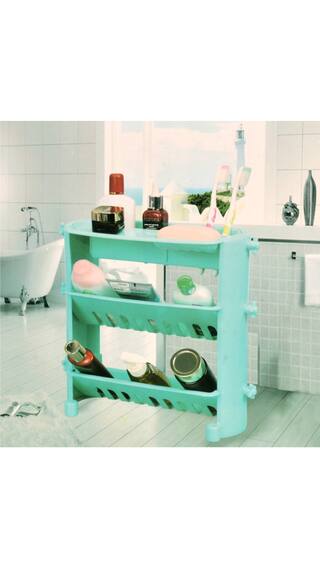 Kawachi 3 Tier Corner Storage Shelf Plastic Bathroom Rack Kawachi 3 Tier Corner Storage Shelf Plastic Bathroom Rack