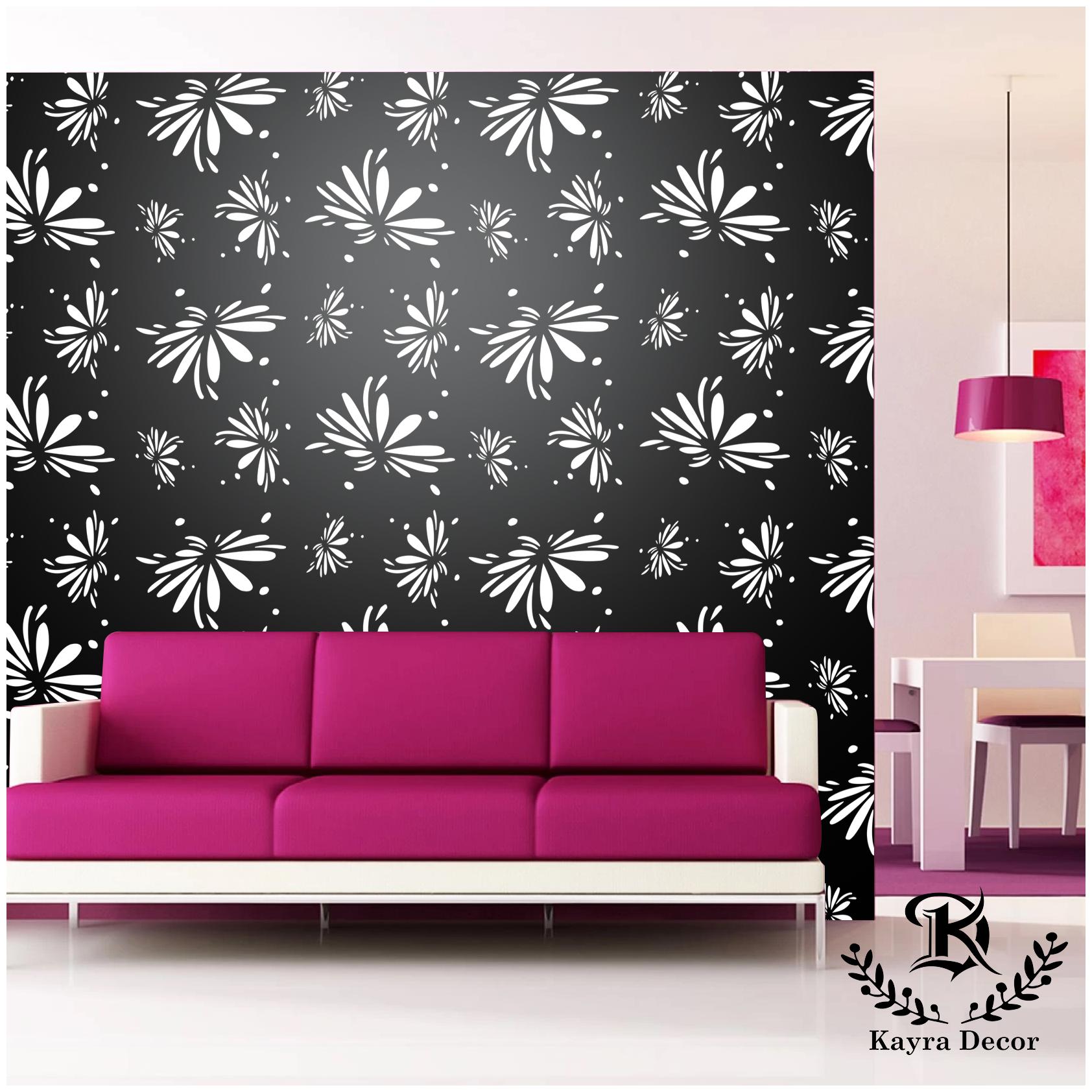

Kayra Decor Reusable DIY Wall Stencil Painting for Home Decor (PVC 16inch x 24 inch)