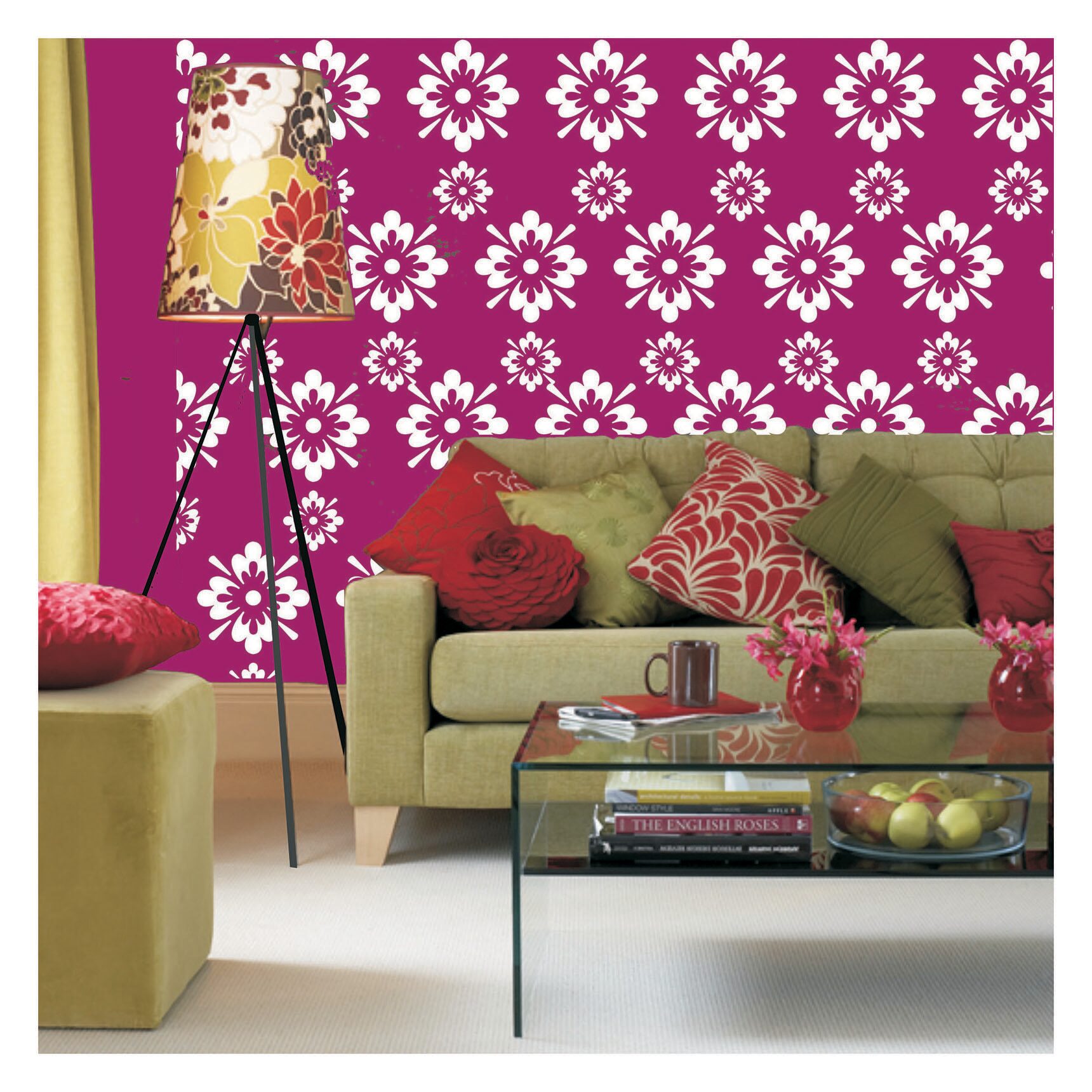 

Kayra Decor Reusable DIY Wall Stencil Painting for Home Decor (PVC 16inch x 24 inch)