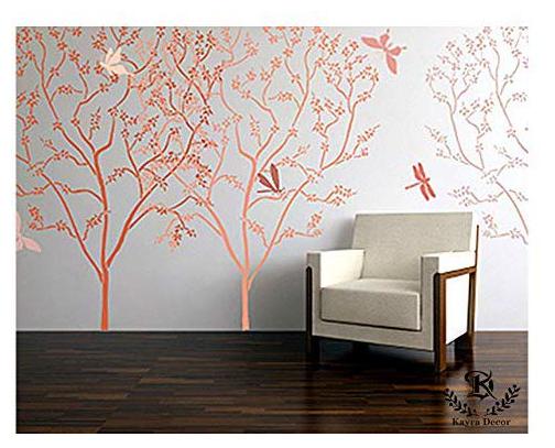 

Kayra Decor Fintch Reusable Wall Stencil for Wall Decor in (36 X54) Inch Plastic Sheet