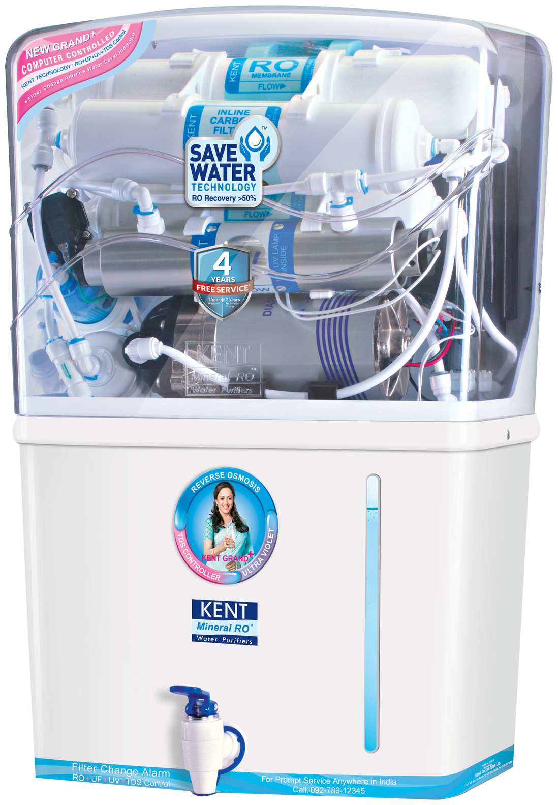Kent Ace Plus 8 L RO + UV + UF + TDS Water Purifier (White)