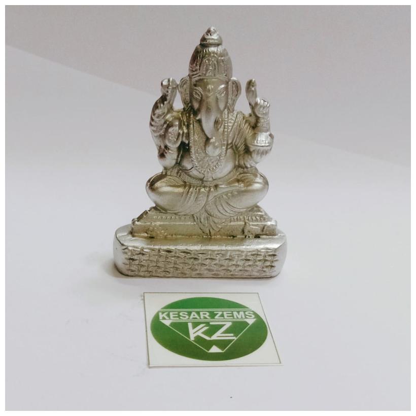 

Kesar Zems Mercury Lord Ganeshji Idol Parad Statue For Temple Home Decor (5 5 x 2 x 6 Cm Silver) 107Gm