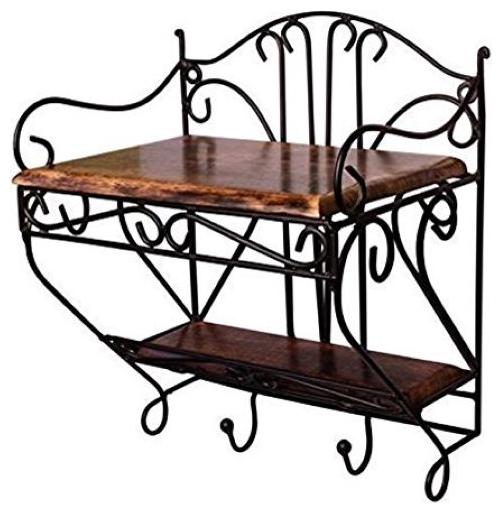 

KESHA SPREE Wood Wall mount ( Brown Number of Shelves- 2 )
