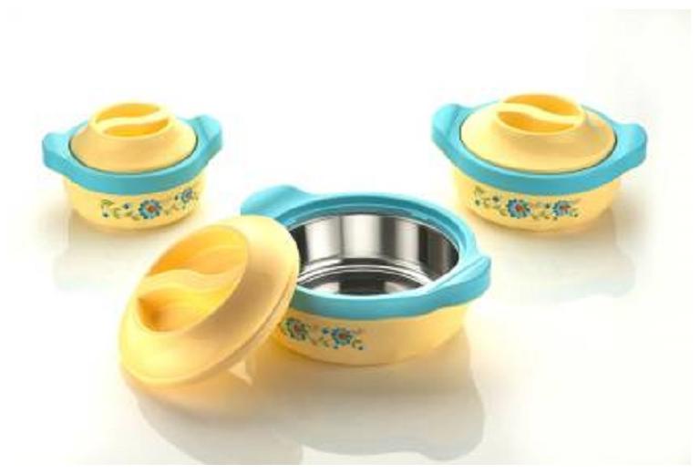 

Ketsaal Inner Steel Casserole Gift Set of 3 Pack of 3 Serve Casserole Set