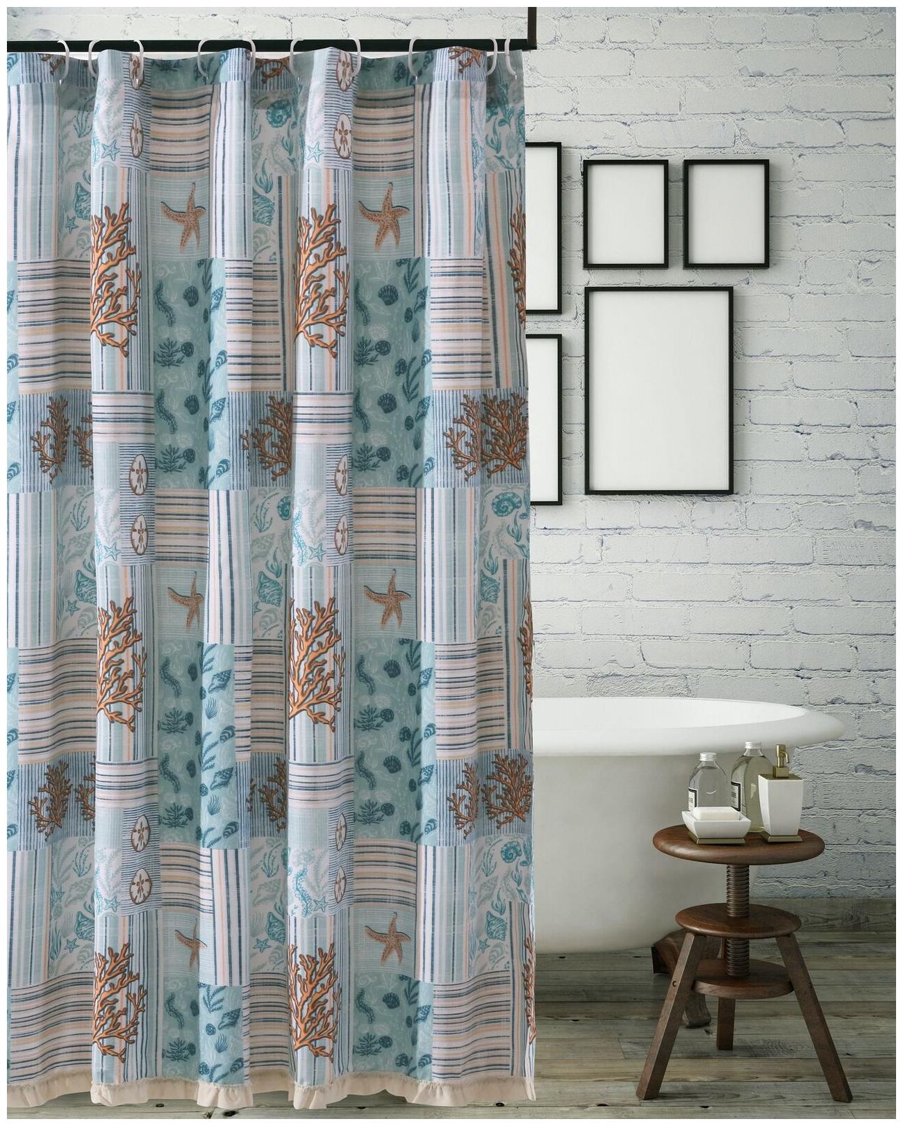 

Key WestSeafoamBathShower Curtain Seafoam