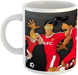 KFC Football Cartoon Ceramic Mug by AshvahTM - Mug-1661