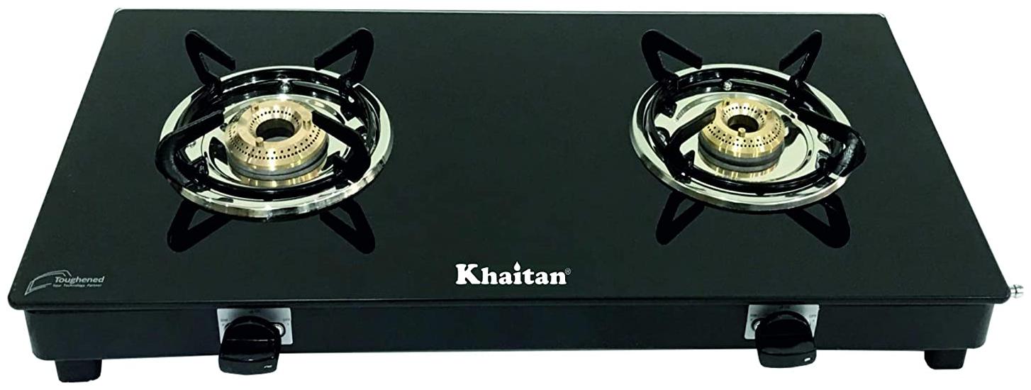 

Khaitan 2 Burner Regular Black Gas Stove ISI Certified