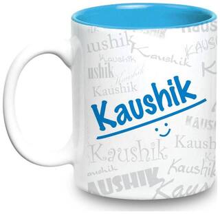 Khushi Name Gift Ceramic Inside Blue Mug Gifts For Birthday