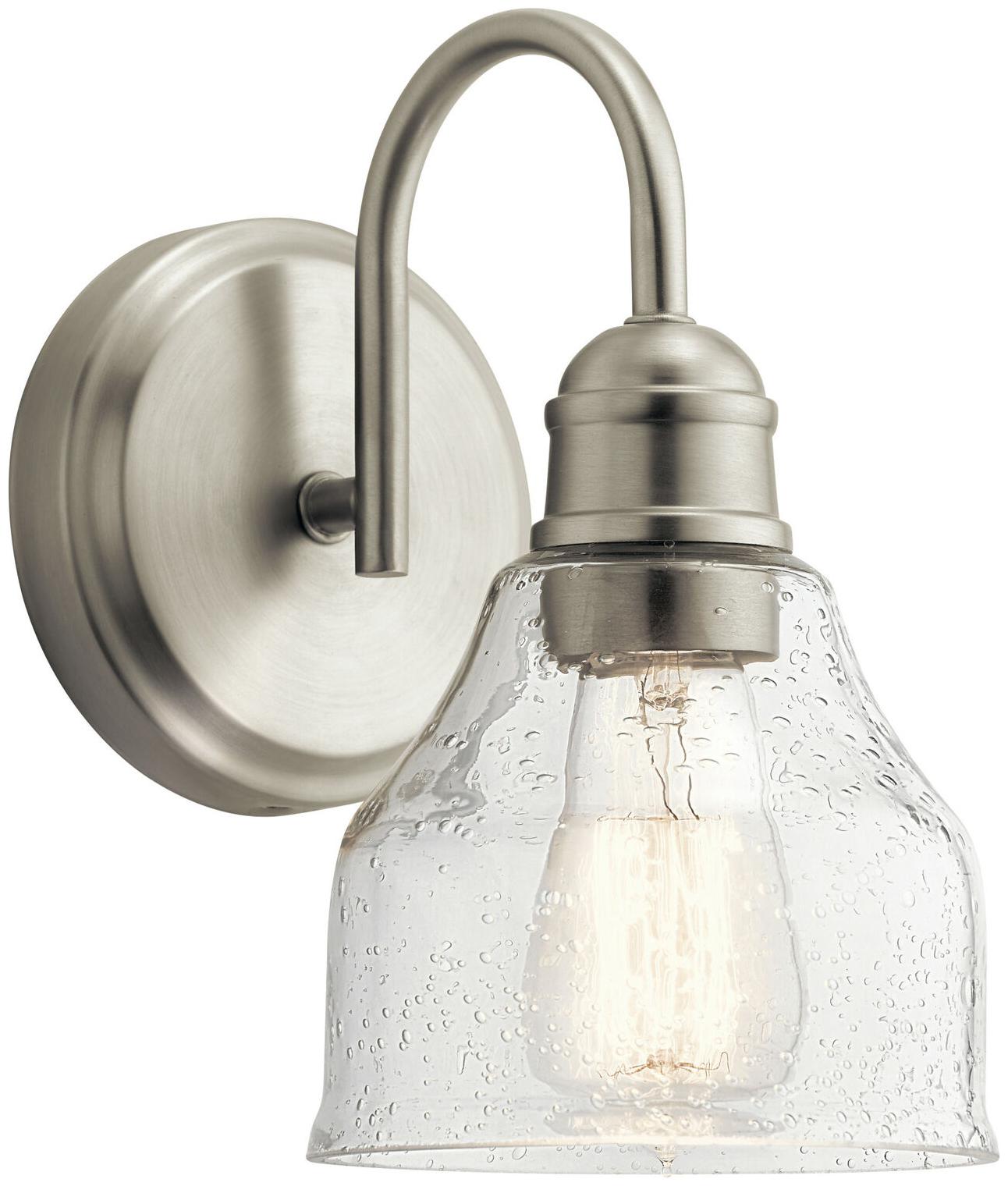 

Kichler 45971 Nickel Avery Single Light 5-1 2 W Bathroom Sconce