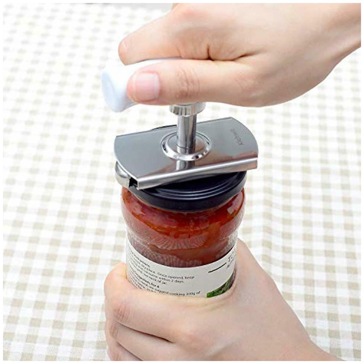 

Kichwit Jar Opener Stainless Steel Bottle Opener Keychain Included