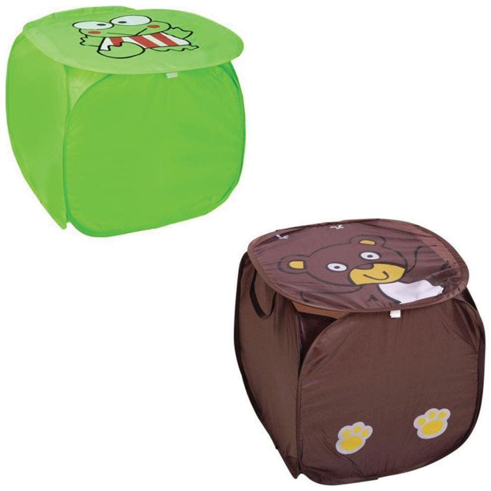 

Kids Mandi Polyester Brown Laundry Basket ( Set of 2 )