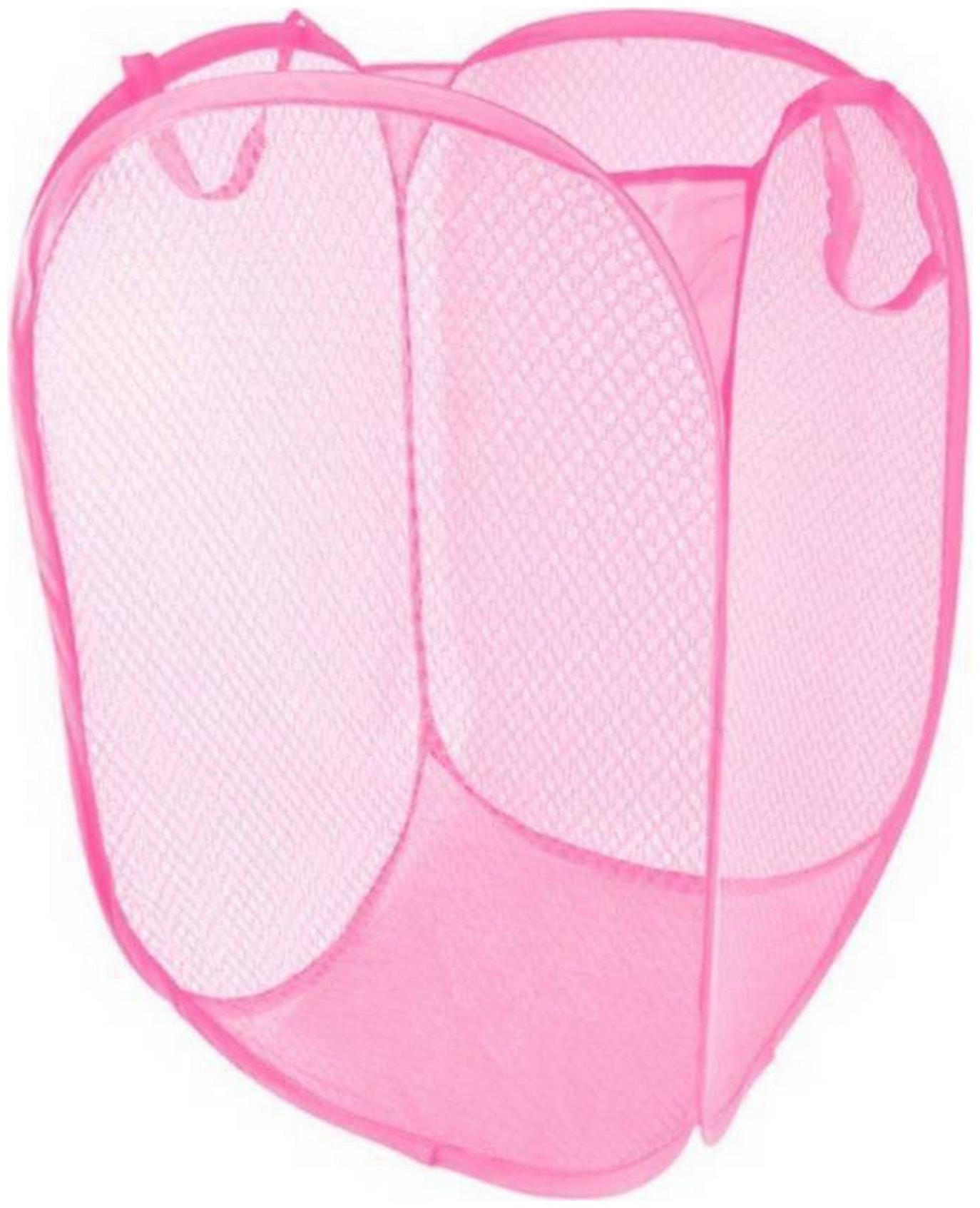 

KIHOME Nylon Pink Laundry Basket ( Set of 1 )