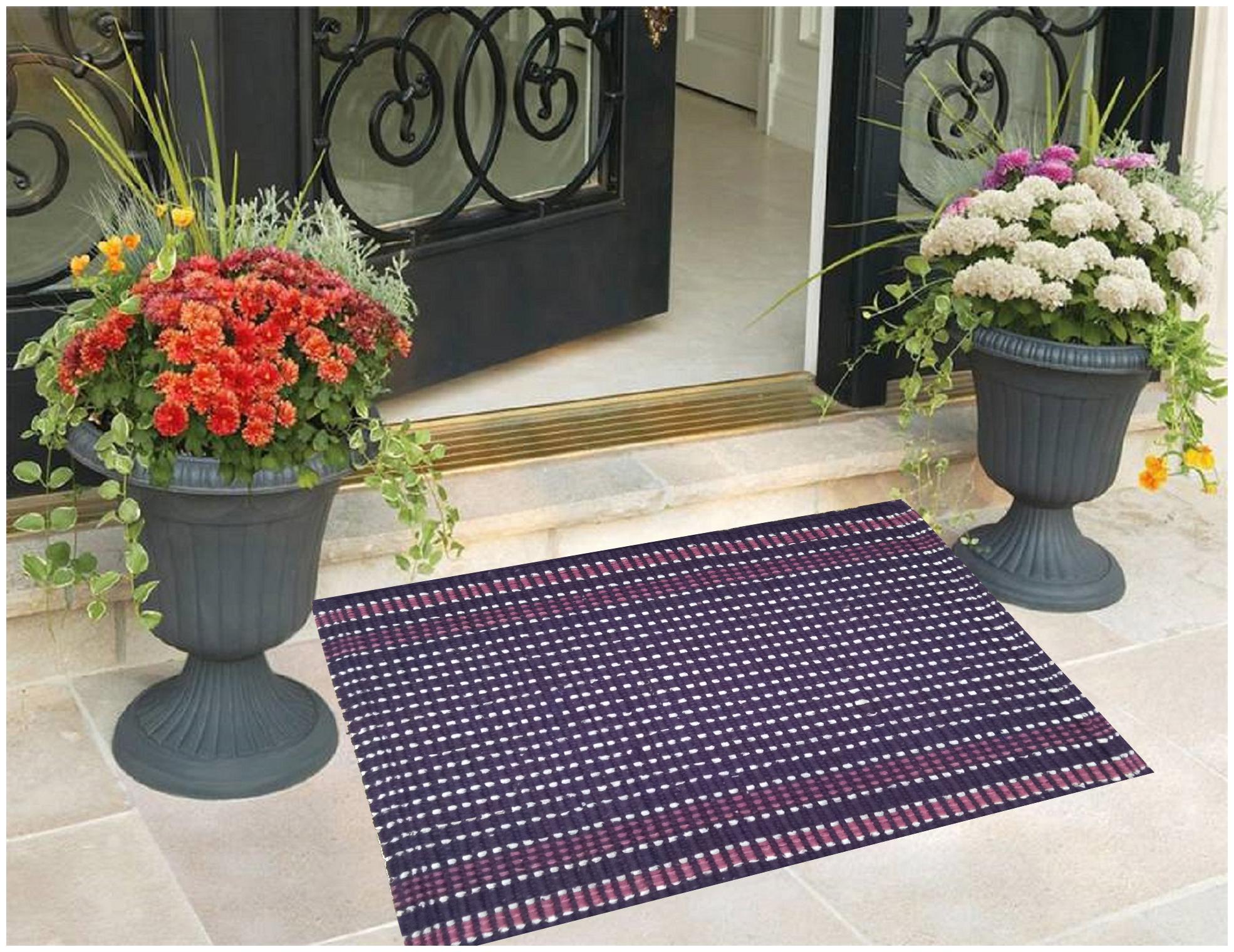 

KIHOME Stylish Printed Cotton Beautiful Colors Bath Rug For Bathroom Bedroom