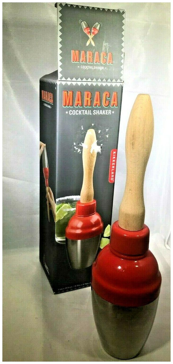 

Kikkerland Maraca Cocktail Shaker RED