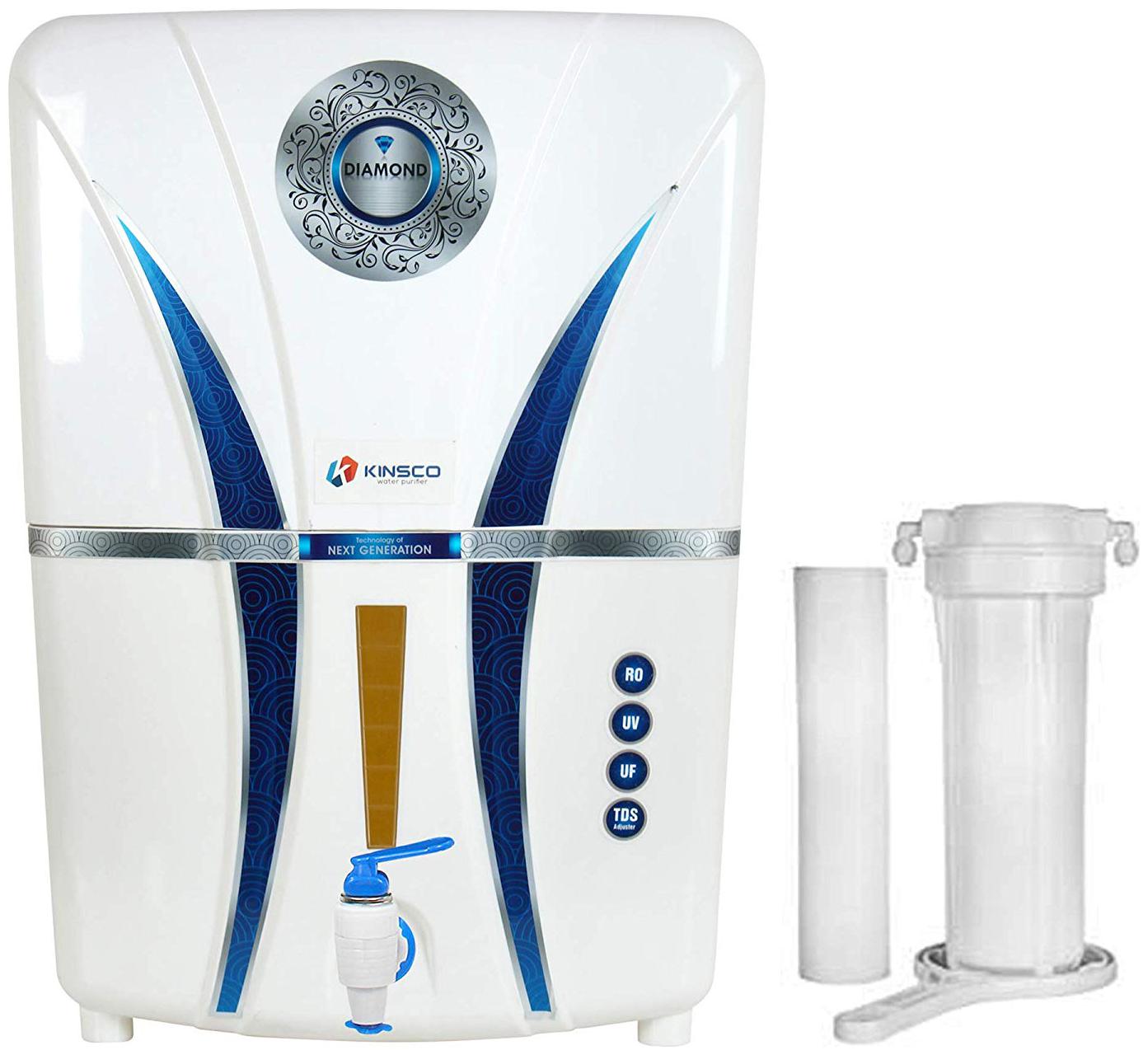 

Kinsco Diamond 15 Litre RO UV UF TDS Adjuster Water Purifier