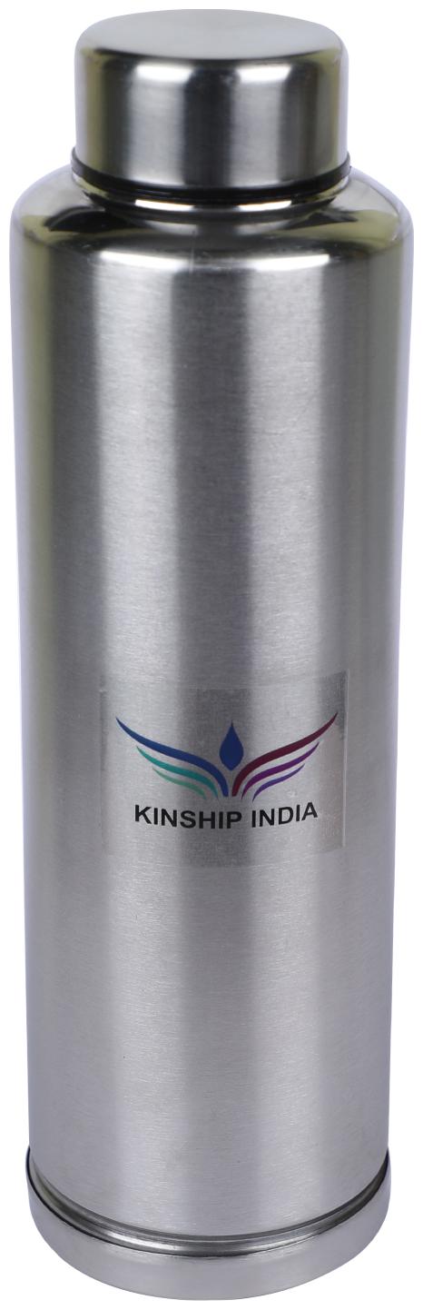 

KINSHIP INDIA Stainless Steel Silver Water Bottle ( 1000 ml Set of 1 )