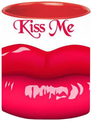 Kiss Me Ceramic Coffee Mug by Ashvah - MUG1575