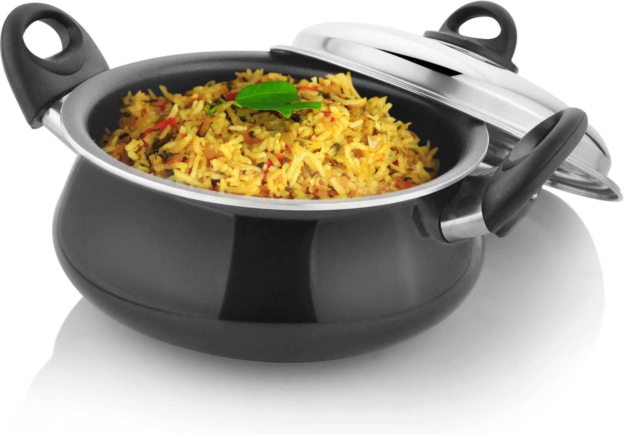 

Kitchen Chef Mughlai Biryani Non Stick Kadhai Kadai Suace Pan With Lid