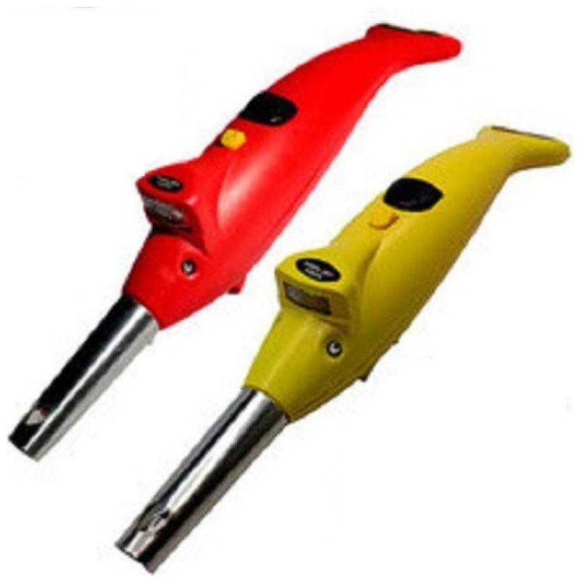 

Kitchen Dolphin Shape Electric Gas Lighter with Led Torch Plastic Gas Lighter 2 In 1 (Multicolor Pack of 2)