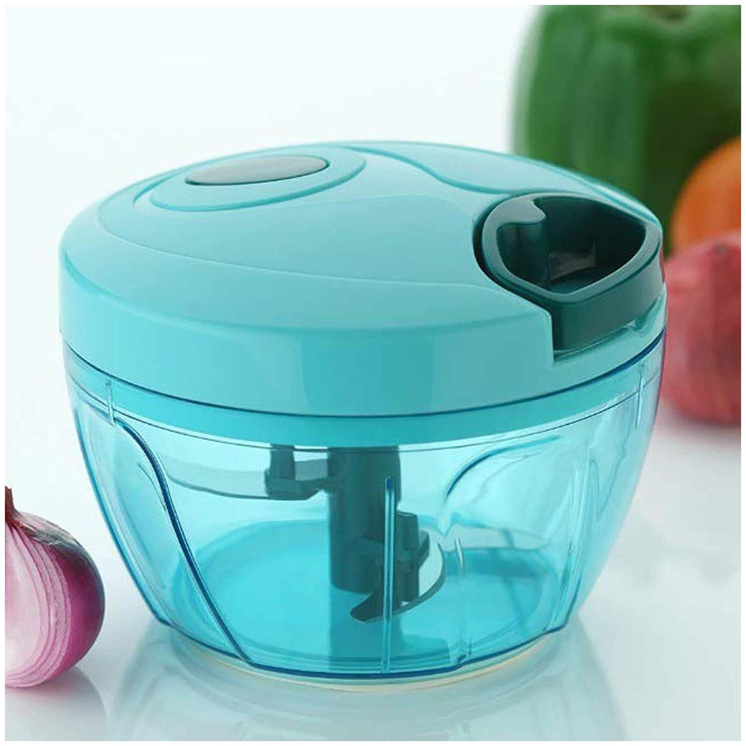 

Kitchen4U New Handy Mini Plastic Chopper with 3 Blades (350 ML)