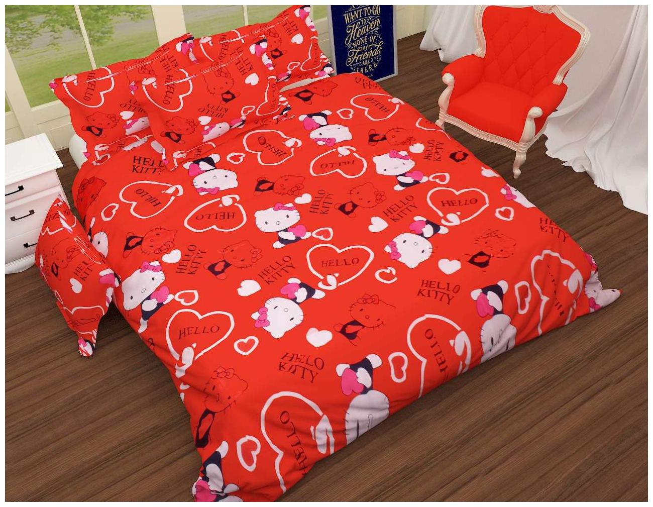 

ZDECOR Microfiber Printed Double Size Bedsheet 104 TC ( 1 Bedsheet With 2 Pillow Covers Red )