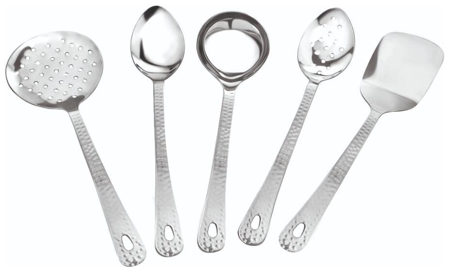 

Kloud 9 Hammered Trendy Kitchen Cook n Serving Tools Set - Pack of 5 pcs