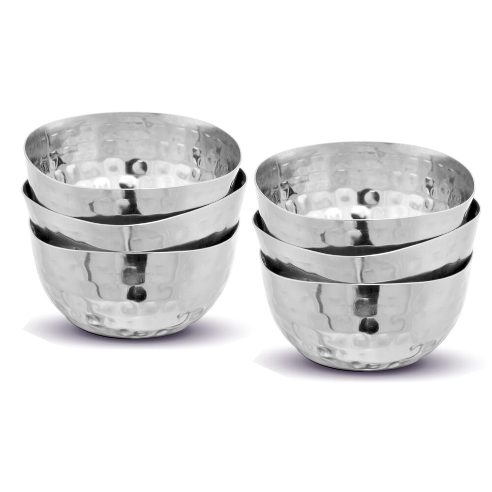 

Kloud 9 Hammered Blue Bell Vati Katori Bowl Set Pack of 6
