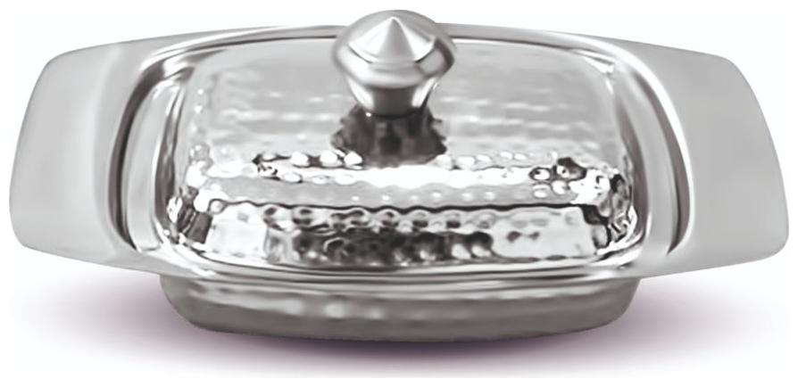

Kloud 9 Hammered Bon Voyage Butter Dish with Lid - Pack of 1 pc