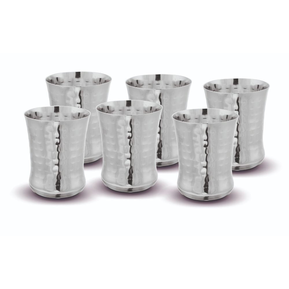 

Kloud 9 Hammered Magpie Stainless Steel Glass Set Pack of 6