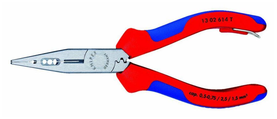 

Knipex 1302614TBKA 6 1 4 4 in 1 Electricians Pliers with Tethered Attachment