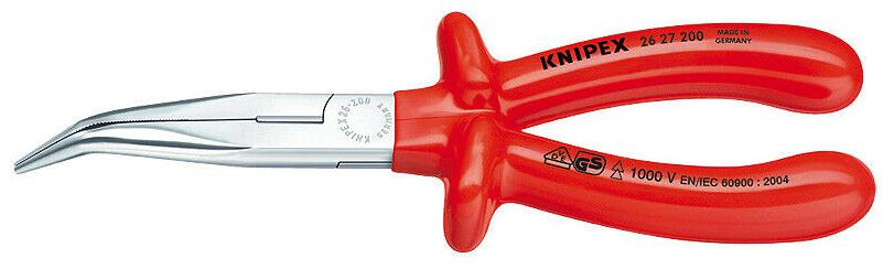 

Knipex 2627200 Chain Nose Side Cutting Pliers (Stork Beak Pliers) 1000V 8 In