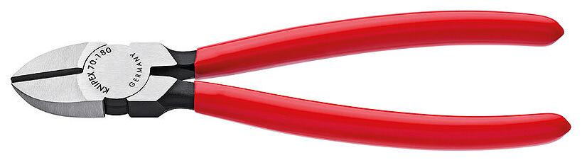 

Knipex 7001180 Diagonal Cutters Black Atramentized Plastic Coated 7 1 4 In