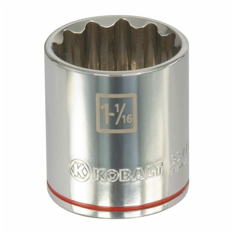 

Kobalt Standard (SAE) 1 2-in Drive 12-point 1-1 16-in Shallow Socket