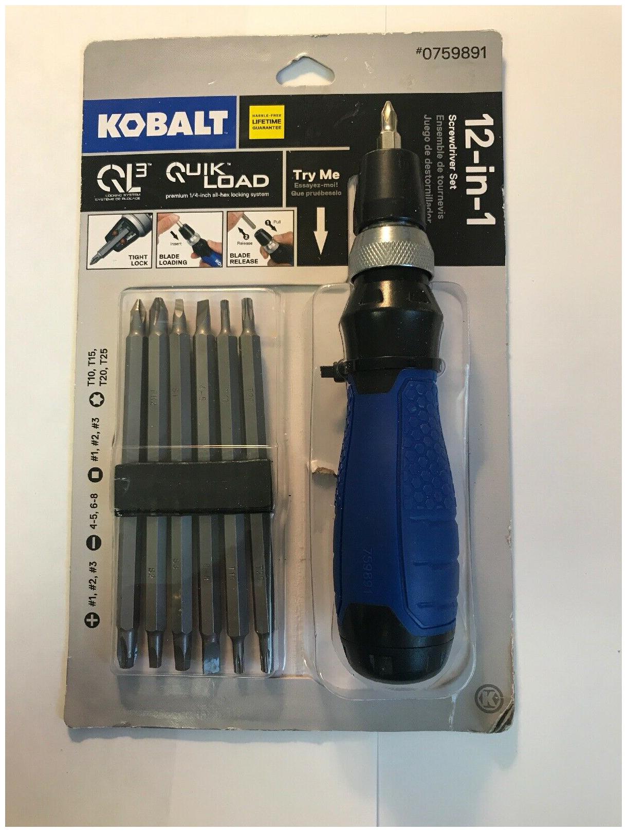 

Kobalt Variety Screwdriver Quik Load Locking System 6 7-in Double-Ended