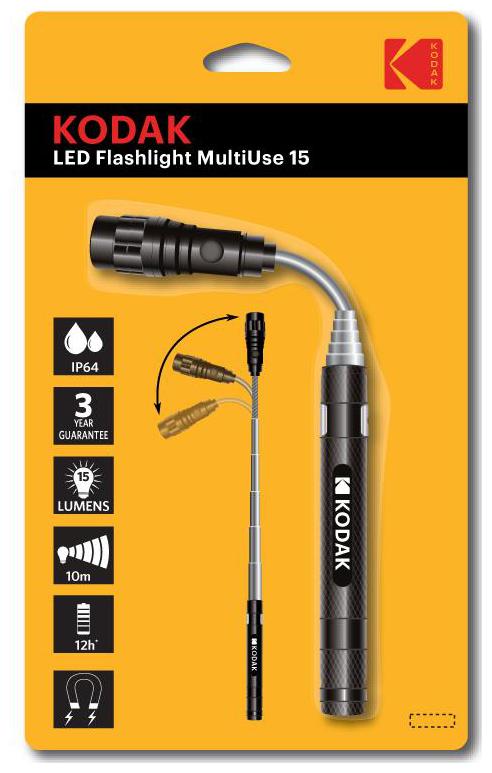 

KODAK LED Flashlight15 with 10 Meter Visiblity (3 Years Guarantee )