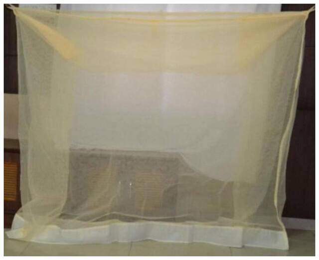 Kohinoor 1 pc. Single Nylon Bed  Mosquito Net Specially For Summer (Golden)