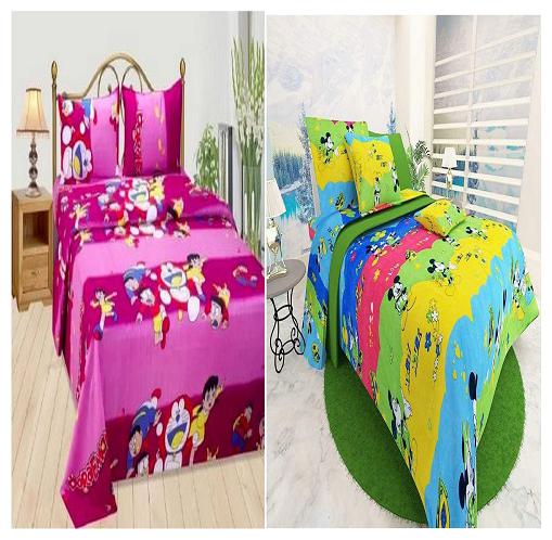 

Kohinoor Cotton Printed Double Size Bedsheet 150 TC ( 2 Bedsheet With 4 Pillow Covers Multi )