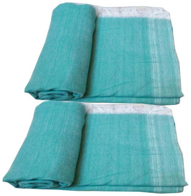 Kohinoor Microfiber Printed Single Size Bedsheet 250 TC ( 2 Bedsheet Without Pillow Covers , Green )