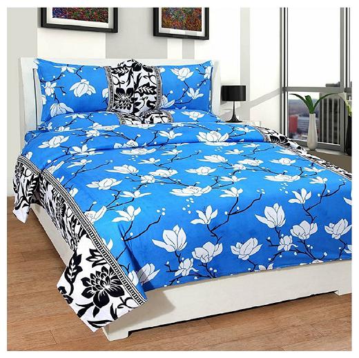 

Kohinoor Cotton Printed Double Size Bedsheet 120 TC ( 1 Bedsheet With 2 Pillow Covers Multi )