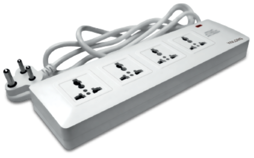 

Kolors Three Pin White Extension Board ( 1 5 m 4 Socket 1 Switches)