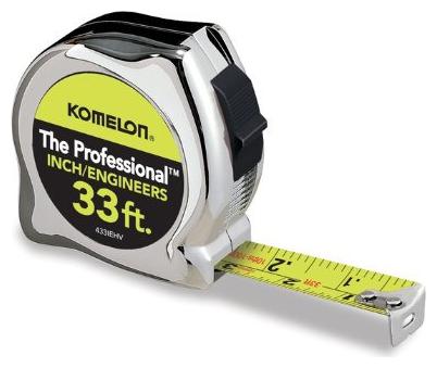 

Komelon 433IEHV High-Visibility Professional Tape Measure both Inch and Engineer