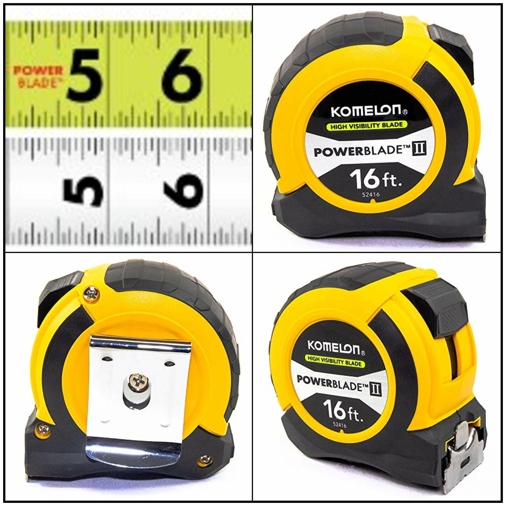 

Komelon 52416 16 x 1 06 Powerblade II Tape Measure ABS Case Backside Printing