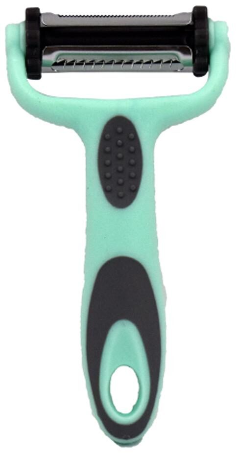 

Kookee Cookstyle Fruit Vegetable Peeler 3in1 Multi Function Rotational Stainless Steel Blade -Green