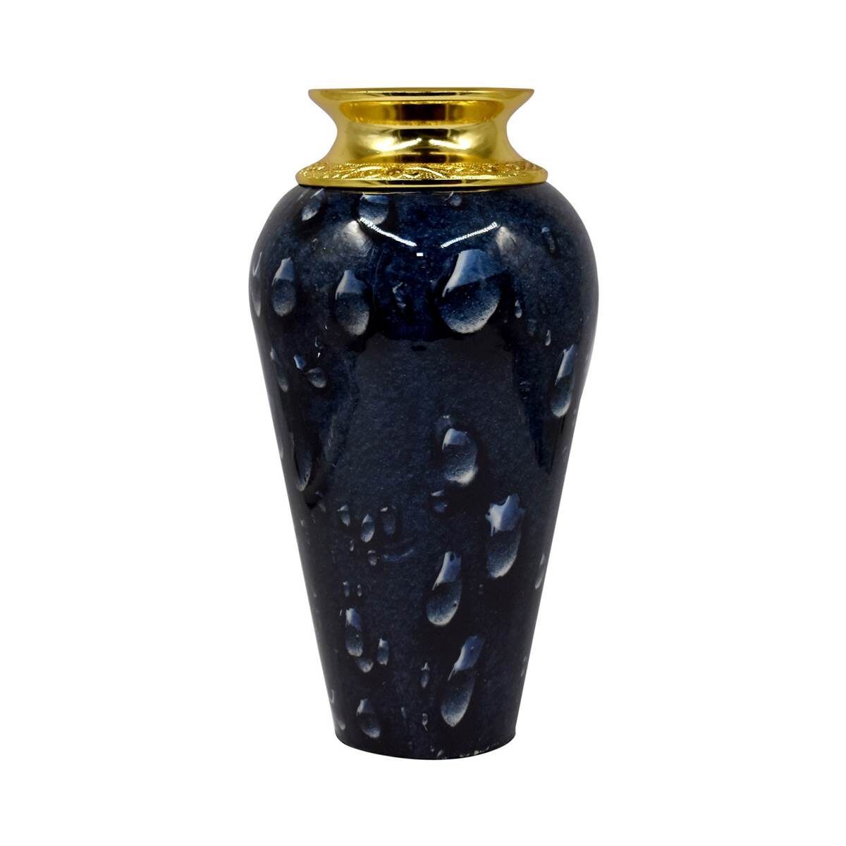 

Kookee Designer Metal Flower Vase For Home Decoration -Navy Blue