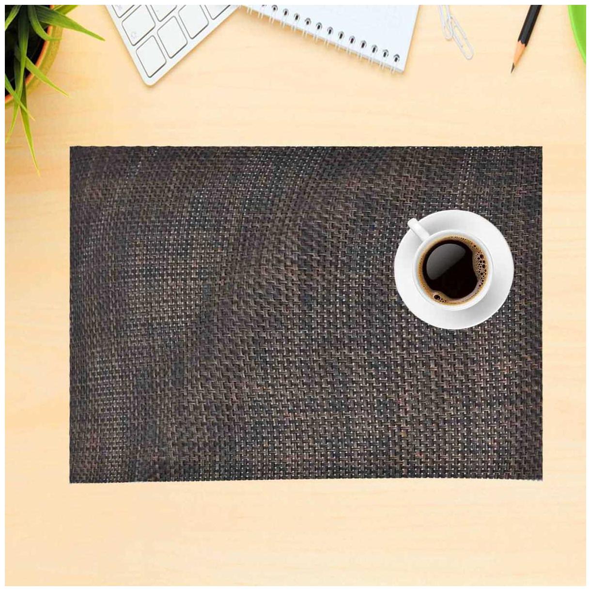 

Kookee Dining Table Placemat 6 Pieces - Black Brown