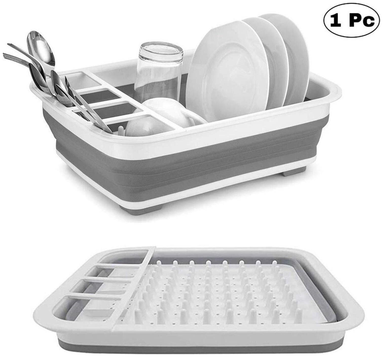 

Kookee High Quality Dish Rack Drying With Spoon Storage Flexible Holder For Kitchen