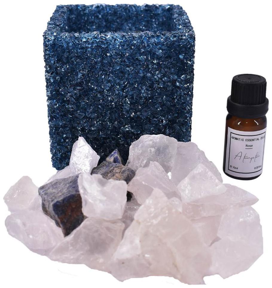 

Kookee Natural Crystal Aromatherapy Essential Oil with Electric Diffuser Blue
