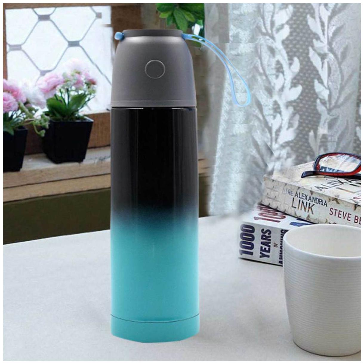 

Kookee Stainless Steel Black Water Bottle ( 500 ml Set of 1 )