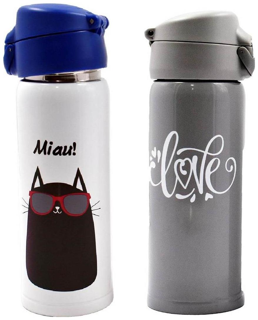 

Kookee Stainless Steel Multi Water Bottle ( 350 ml Set of 2 )