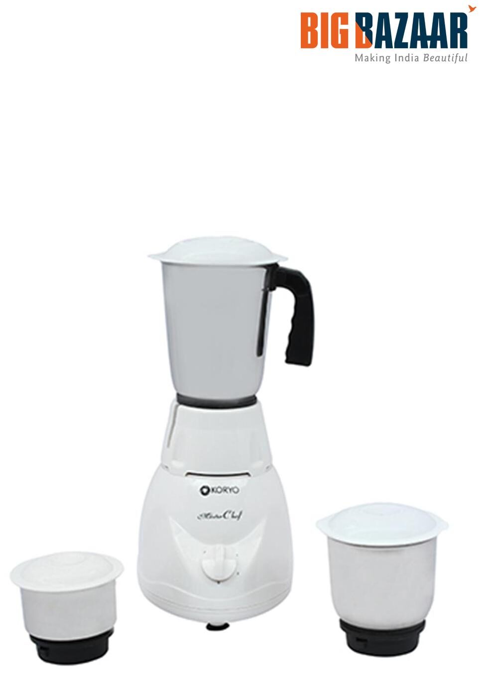 Buy Koryo By Big Bazaar KMXMG5 550W Mixer Grinder White/3 Jars Online at Low Prices in India